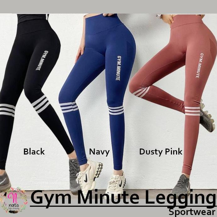 Legging GYM MINUTE celana senam wanita sport legging gym zumba aerobic
