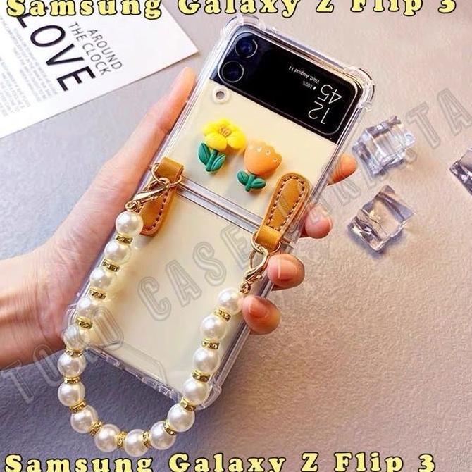 Case Samsung Galaxy Z Flip 3 2021 Softcase Anticrack With Chain Rantai Big Sale