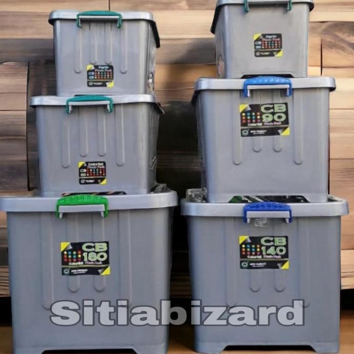 SALE - Container Box CB60,CB90,CB140,CB180 Silver / Box Abu - Abu