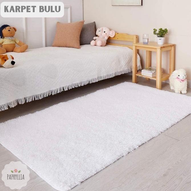 Murah Karpet Bulu Rasfur Karpet Lantai Tebal 200X100Cm Antislip +Busa