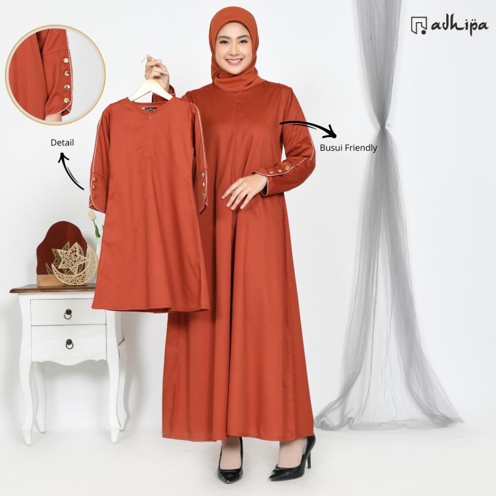 Sarimbit Keluarga/Baju Couple Keluarga Gamis Abaya Warna Teracota Original