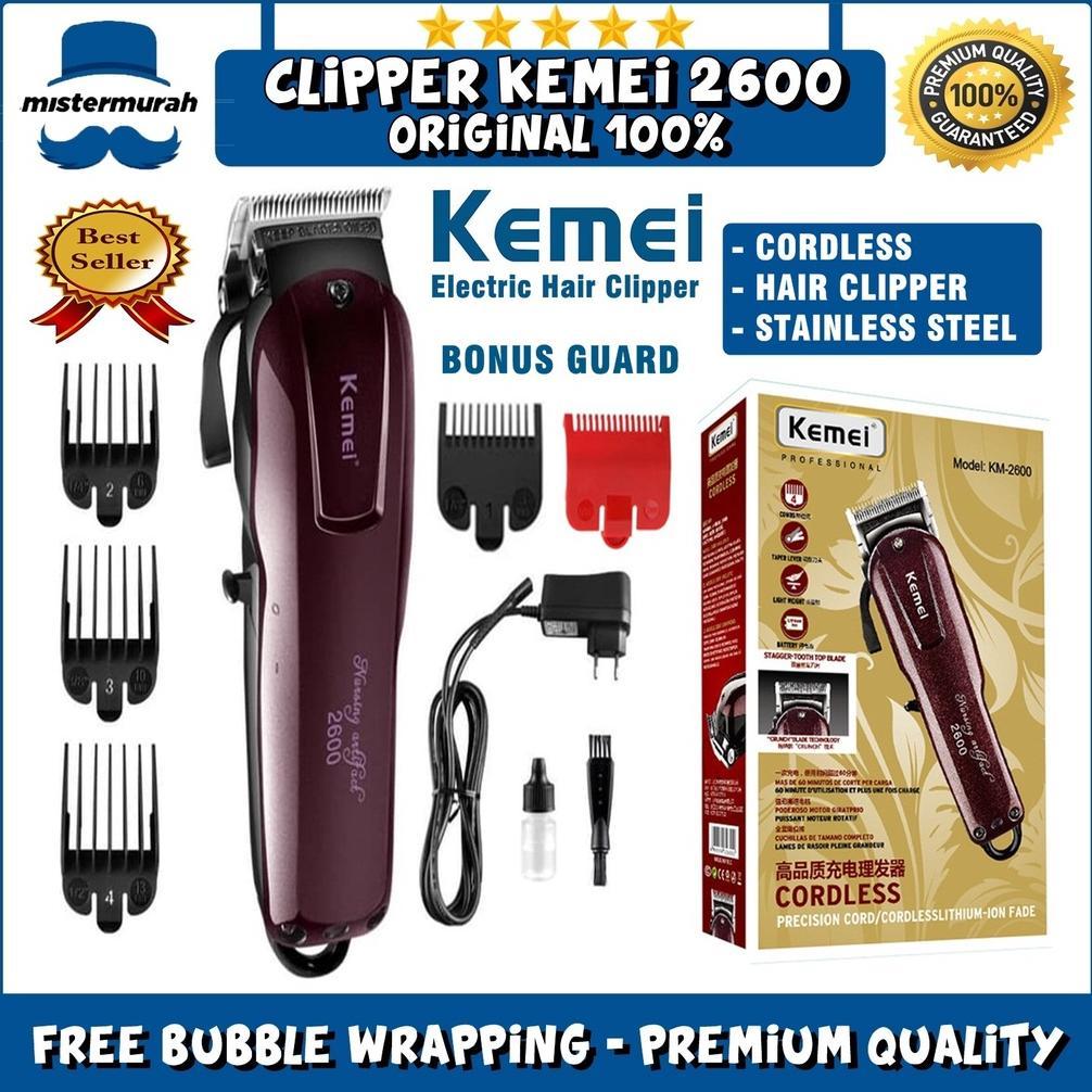 NEW Alat Cukur Rambut Kemei 2600 KM 2600 Mesin Cukur Rechargeable Electric Hair Clipper Cordless Kem
