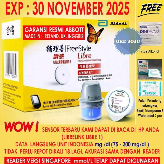 FreeStyle Libre Sensor Jaminan 1000% ORI dari Abbott