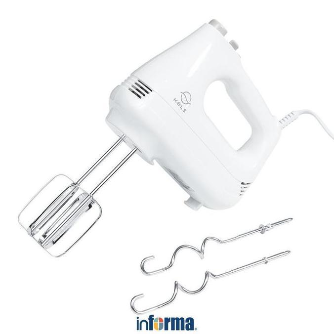 Informa Kels Delly Hand Mixer - Putih Pengaduk Adonan Kocokan Telur Alat Masak Pembuat Kue Pengaduk