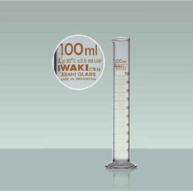 MEASURING CYLINDER 100 ML GELAS UKUR KACA GELAS TAKARAN 3022 IWAKI