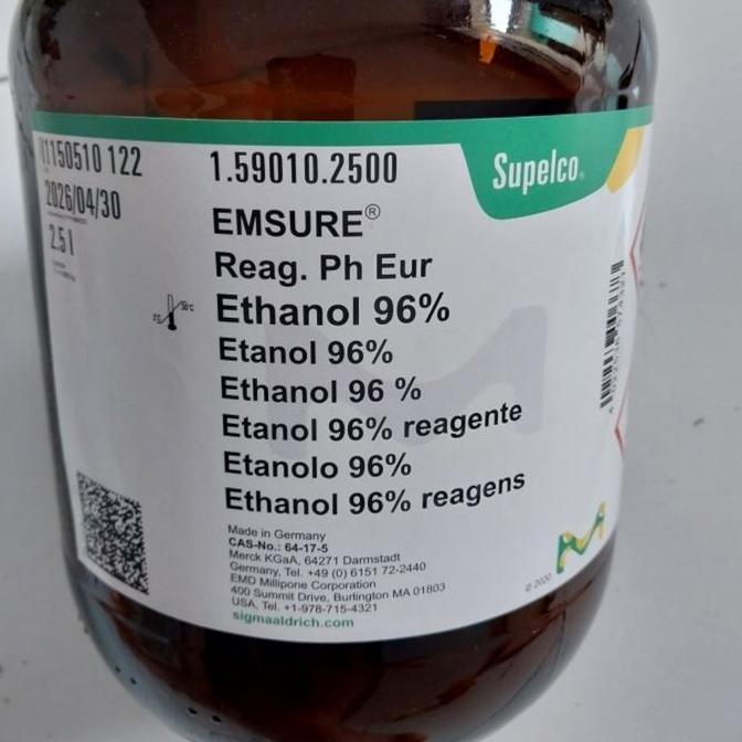 ethanol 96% pharma grade merck / ethanol 96% merck ecer 100ml