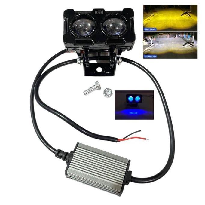 NOICHERS Lampu tembak Laser LED SQL 2 Mata Plus Devil Motorcycle