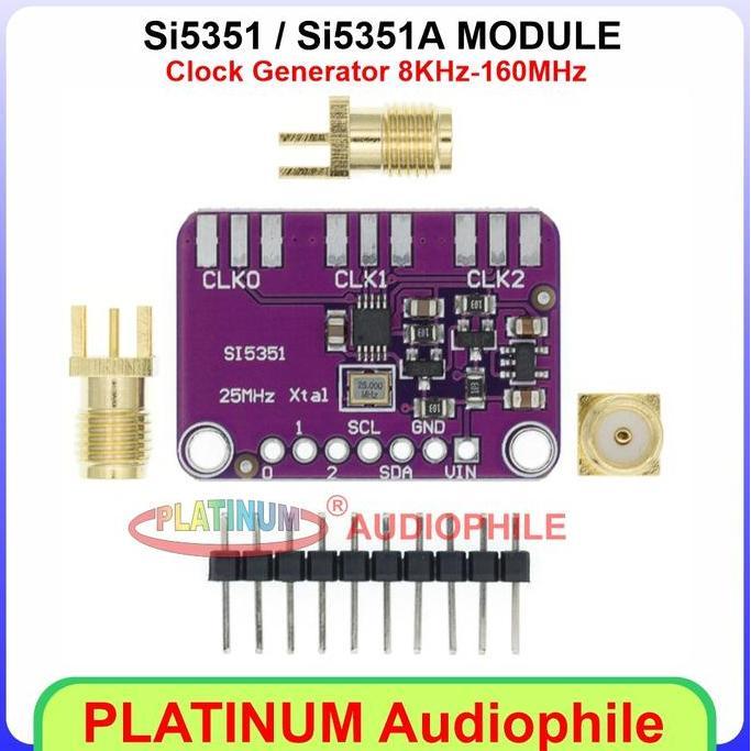 URCHILEST SI5351 SI5351A Signal Clock Generator 8KHz-160MHz MODUL SI5351 SI5351A