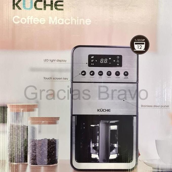 DIAMBU Mesin Kopi Otomatis Kuche K198 Coffee Machine with Coffee Bean Grinder and Keep Warm Function