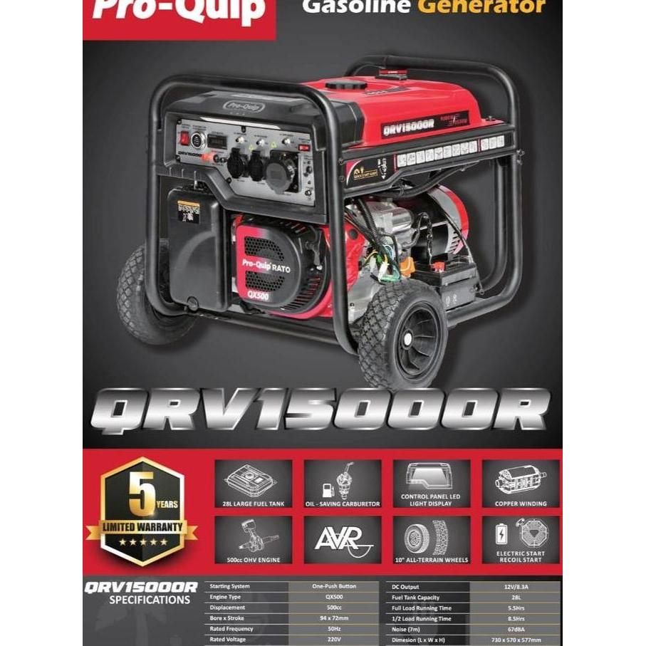 GUNMED Genset PROQUIP QRV15000R 8000Watt 4Tak / Power Generator PROQUIP