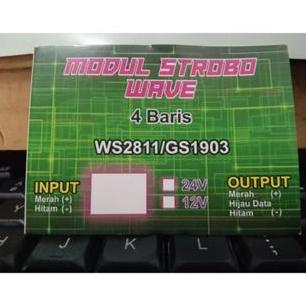 NOICHERS MODUL STROBO 4 BARIS MODE WAVE KENDARAAN CAR MOBIL DAN TRUK