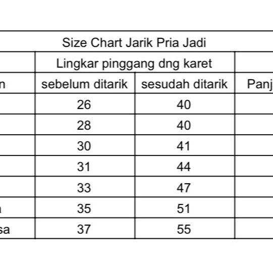 Kain Barik Jarik Jadi / Sembong Pria Anak dan Dewasa TA