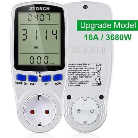 KWH POWER METER DIGITAL WATT METER AC DIGITAL VOLT METER VOLTMETER KWH  ALAT UKUR KONSUMSI TAGIHAN B