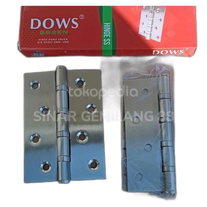 Antimateri- Engsel Pintu Almunium 4" Stainless / Engsel Glatino 4" Tebal 2Mm