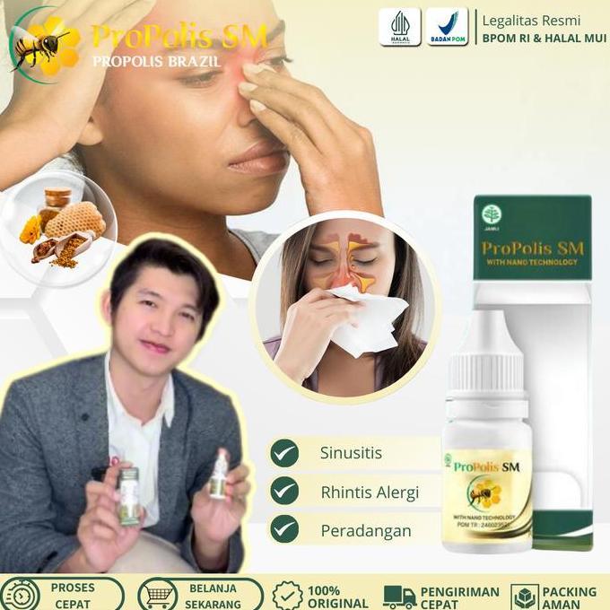 STOK TERBATAS - Propolis SM Untuk Sinusitis, Polip Hidung, Rhinitis Alergi, Sinus Hidung Bau Busuk