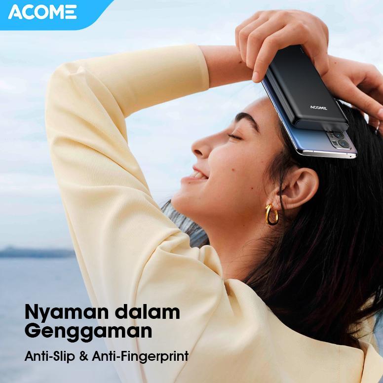 Hot Deals Acome Powerbank Pb 10000Mah 2.1A Dual Port Micro & Type-C Powerbank Travel Friendly Origin