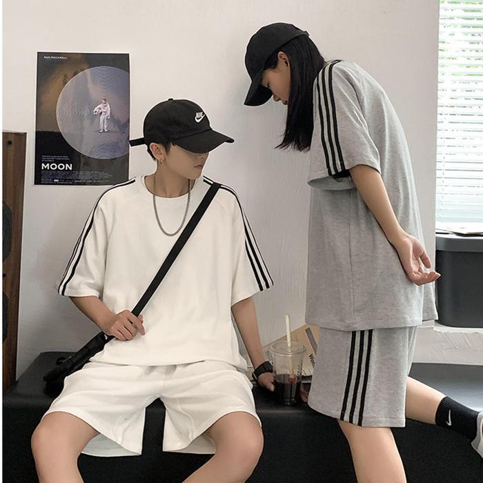 Bisa Cod - Setelan Pria Baju Korean Style Setelan Pria Satu Set Baju Setelan Baju Oversize Pria Sete