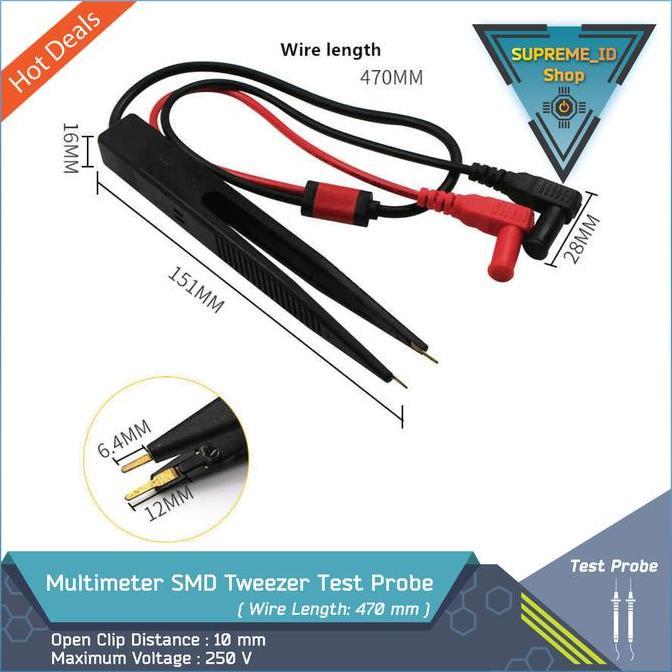 Hiyahiya- Multimeter Pcb Smd Tweezer Test Probe Tester