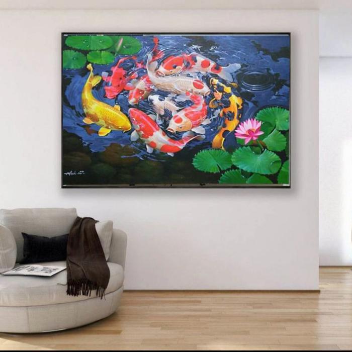 lukisan ikan koi 9 ekor