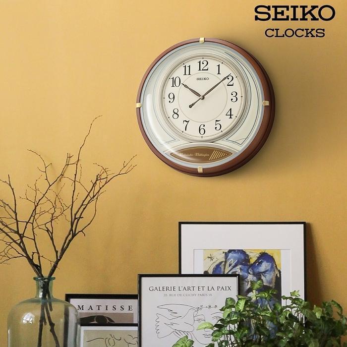JAM DINDING SEIKO QXD215B ORIGINAL 100% DUAL CHIMES QXD215