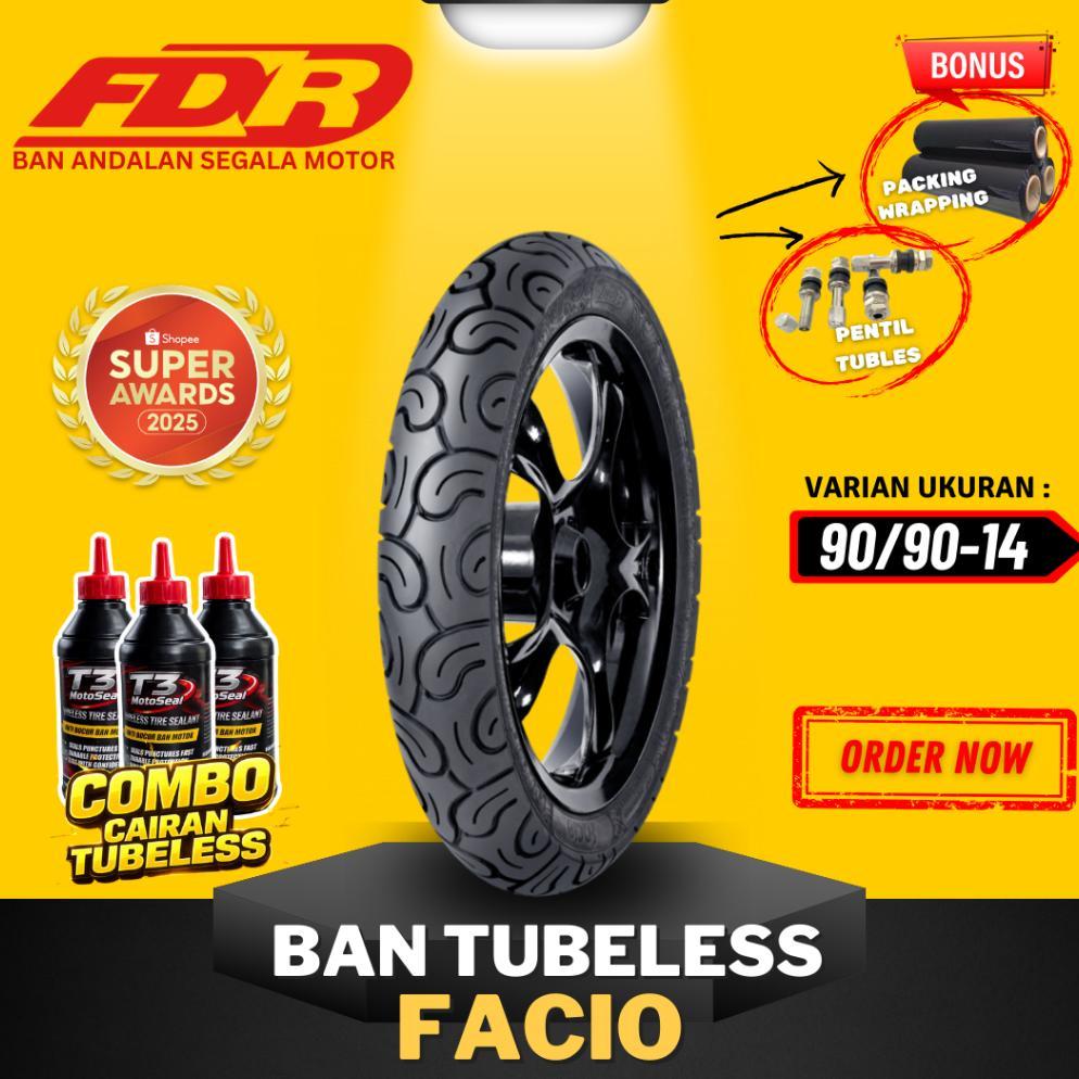 [READY ] BAN FDR FACIO RING 14 / ( 90/90-14 ) BAN FDR TUBELESS TUBLES RING 14 / BAN FDR TUBLES SPART