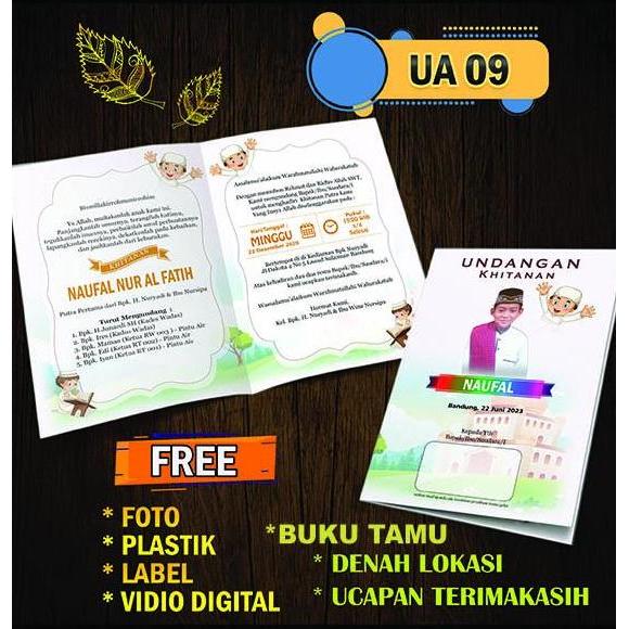 (harga per 100 pcs) undangan khitan + undangan sunat + unik + Kekinian