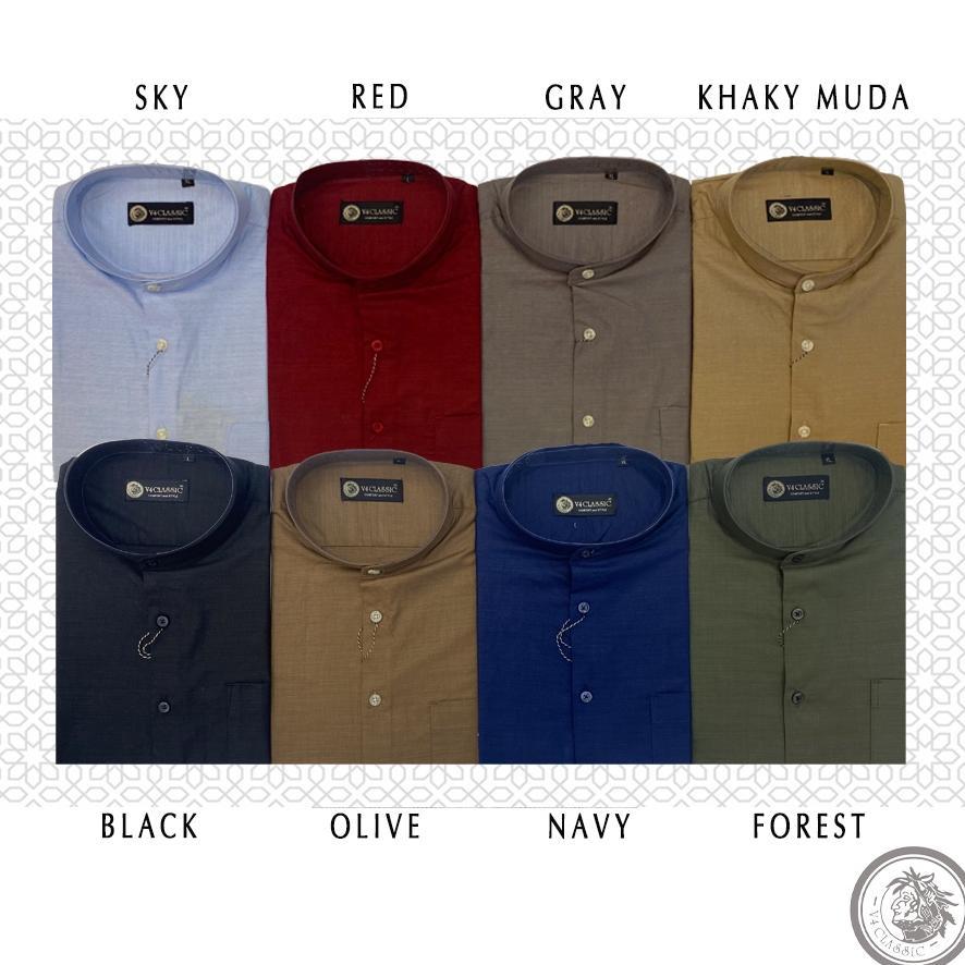 VIREKAMART V4 CLASSIC DARKMAN M L XL 2L 3L 4L 5L - KEMEJA KOKO PRIA KATUN RAMI JUMBO BIG SIZE POLOS 