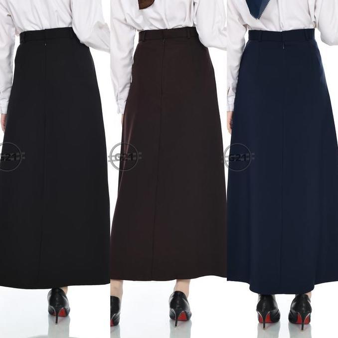 LIFESTYLE Rok Kerja Wanita Panjang Rok Hitam Panjang A Line Skirt Payung Standar dan Jumbo Big Size 