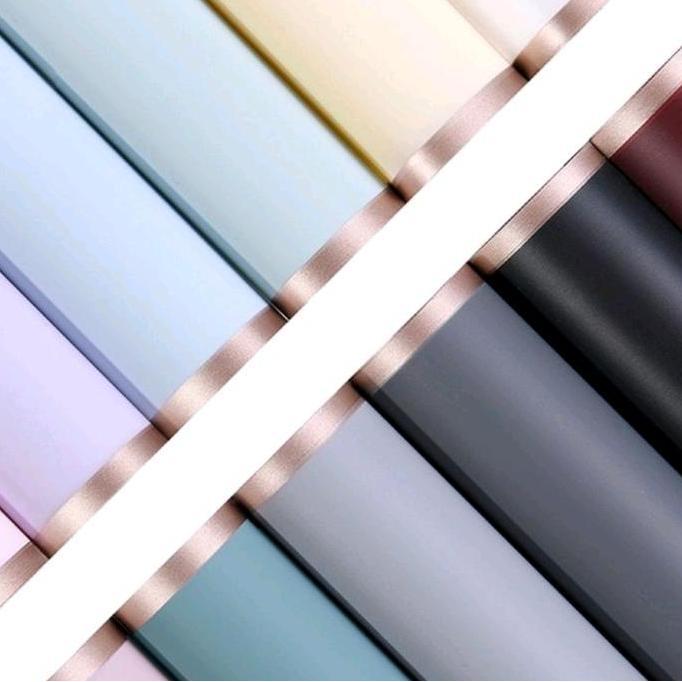 Fiore- ( 10 Lembar ) Cellophane List Gold / Kertas Buket Cellophane / Kertas Tissue Cellophane Untuk