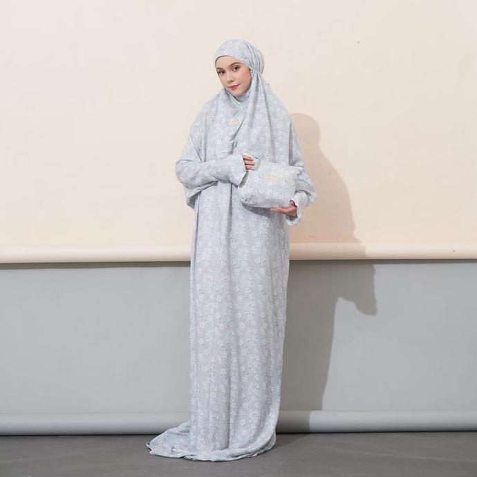 Mukena Dewasa Terusan Motif Jannat Series By Bilza - Mukena Sholat Mukena Travel Panjang Bahan Rayon