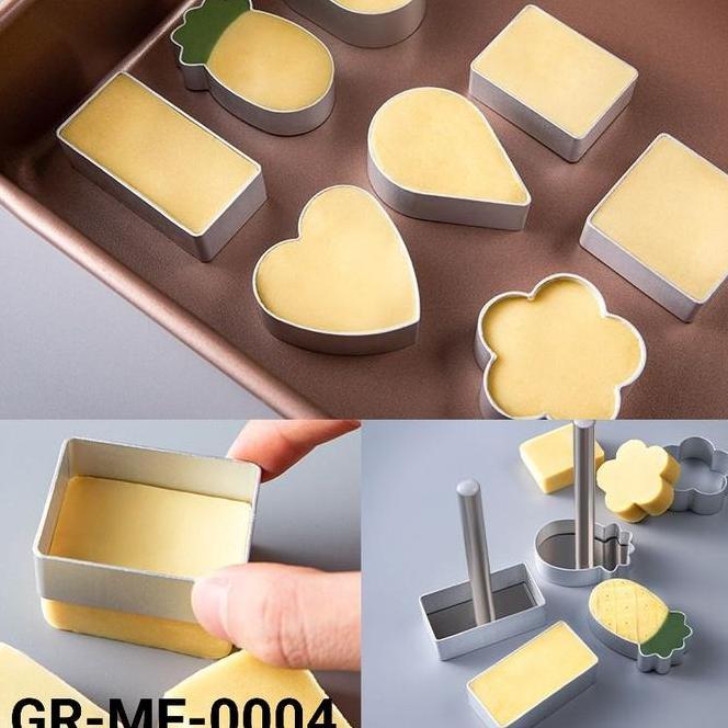 Grmf4 Cetakan Kue Nastar Hati Bulat Kotak Persegi Panjang Nanas