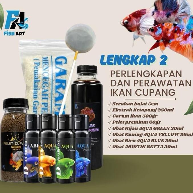 Sakana- Paket Lengkap Perawatan Dan Pengobatan Ikan Cupang | Paket Perawatan Ikan Cupang