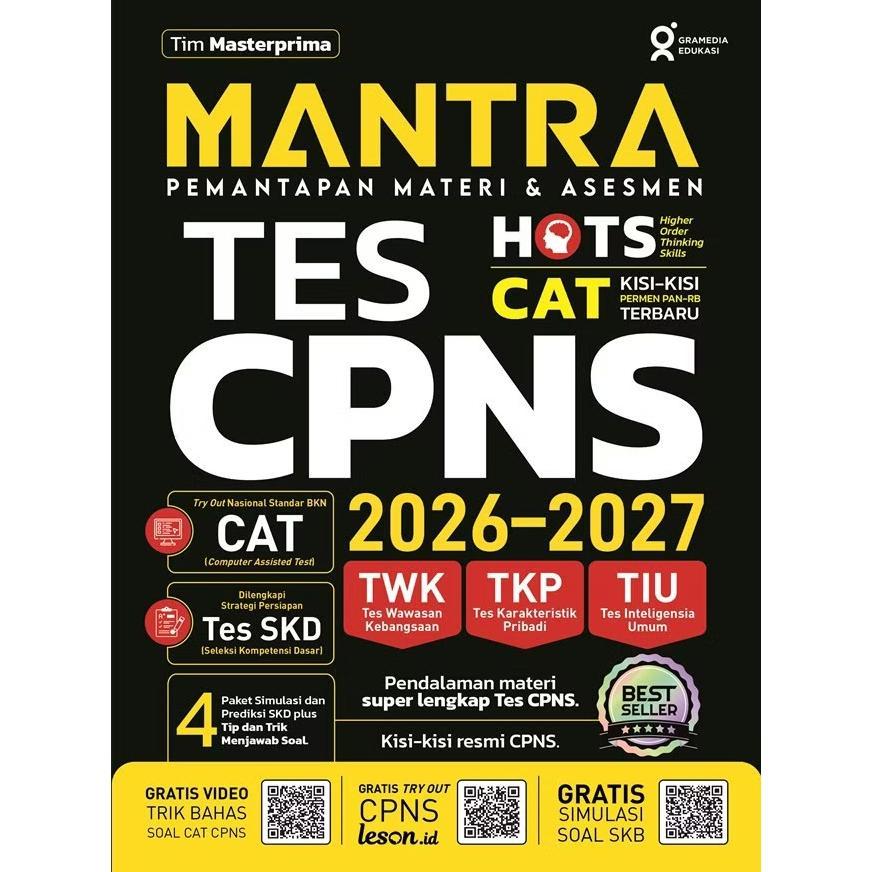 TERBARU 2026 Gramedia Malang - Buku Mantra Tes CPNS 2026-2027