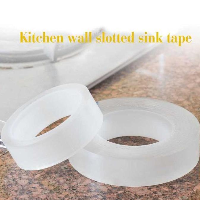 PLOMAT Lakban Waterproof Anti  Bocor Perekat Anti Air Dapur Kitchen Sink Seal Tape 3M-Bening