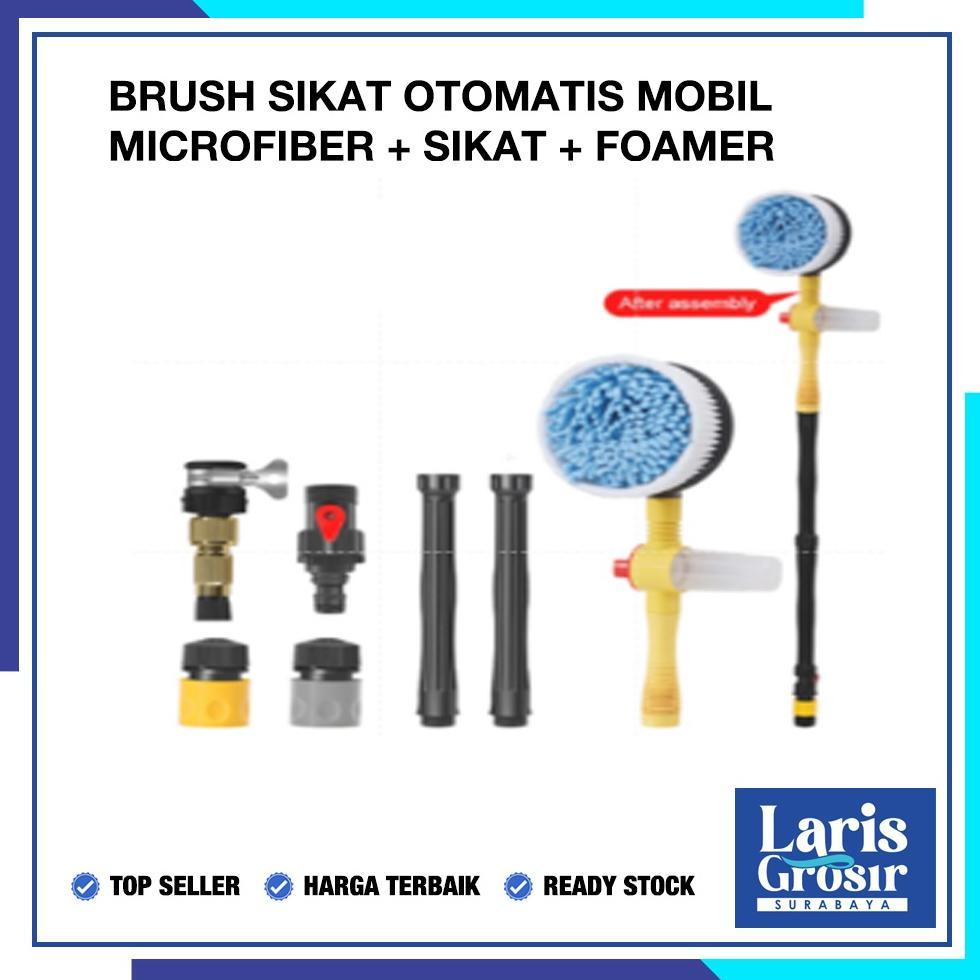 Sikat Microfiber Cuci Mobil Otomatis Mikrofiber Shampo Mobil Gagang Laris Grosir Surabaya