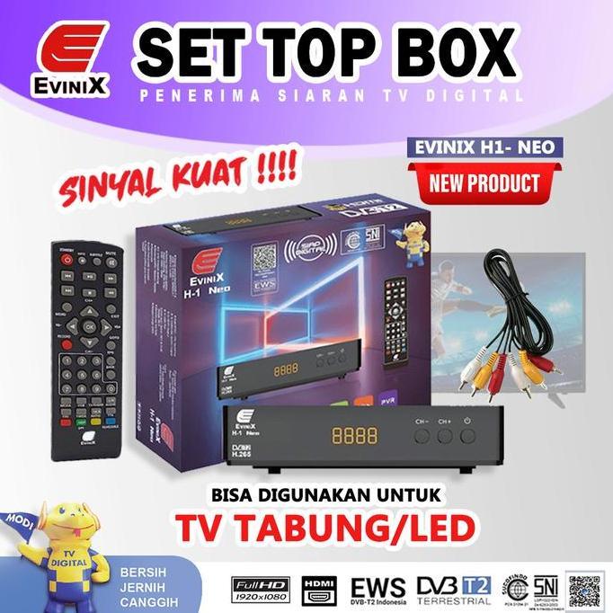 Nagemya.shop72 - SET TOP BOX STB EVINIX H1 NEO PENERIMA SIARAN TV DIGITAL TERMURAH BERGARANSI RESMI 