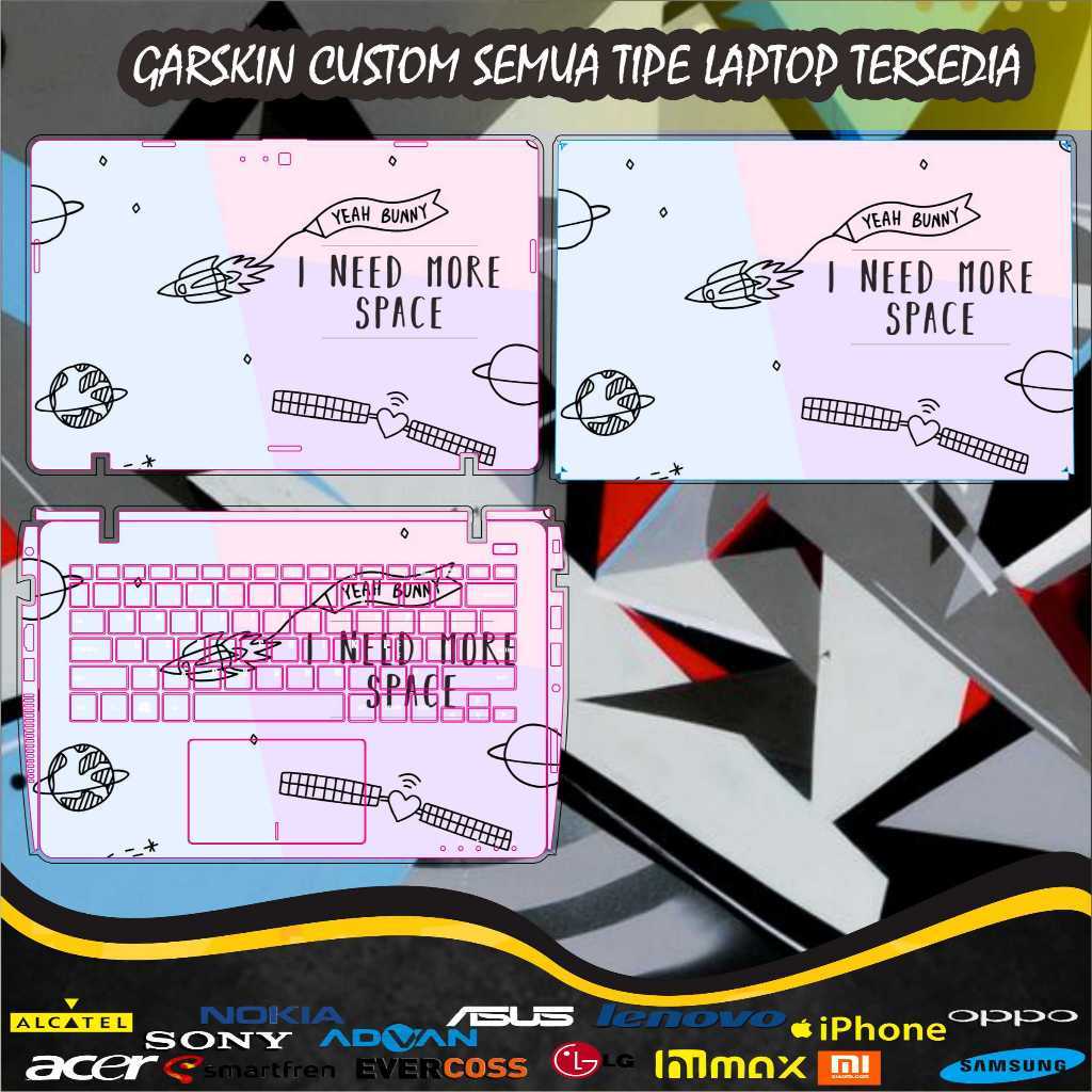 Promo 2Pcs Garskin Laptop Full Body Asus Acer Lenovo Samsung Dell Msi Semua Merek Ada Original Free 
