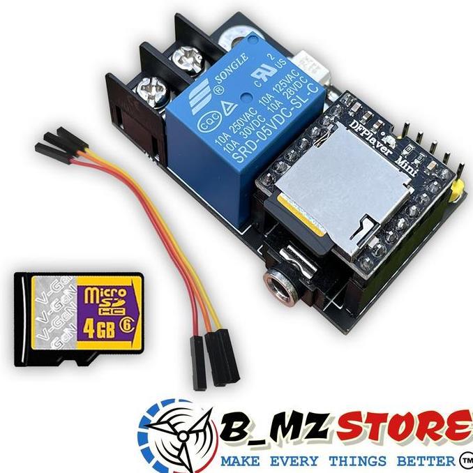 MODUL MP3 PLUS RELAY ON/OFF JWS DAN BEL SEKOLAH ORIGINAL DAN TERPERCAYA