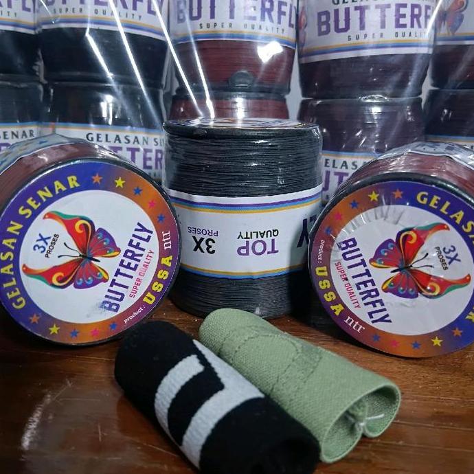 Gelasan senar layangan kite figther molor BUTERFLY by NTR 2000y bonus pelindung jari(1 klos+pelindun