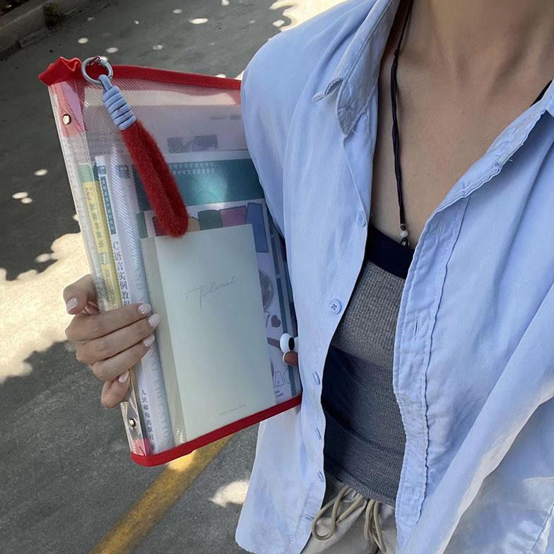 MAP PLASTIK BIRDIE A4 FILE HOLDER MAP TAS LES DOKUMEN SEKOLAH ATK TAS RESLETING TRANSPARAN