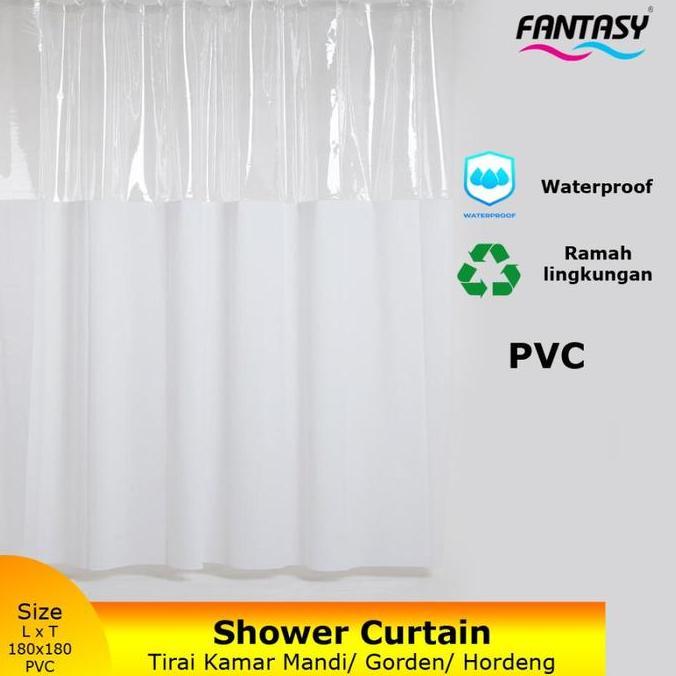 Fantasy PVC Shower Curtain Tirai Gorden Tirai Kamar Mandi Plastik