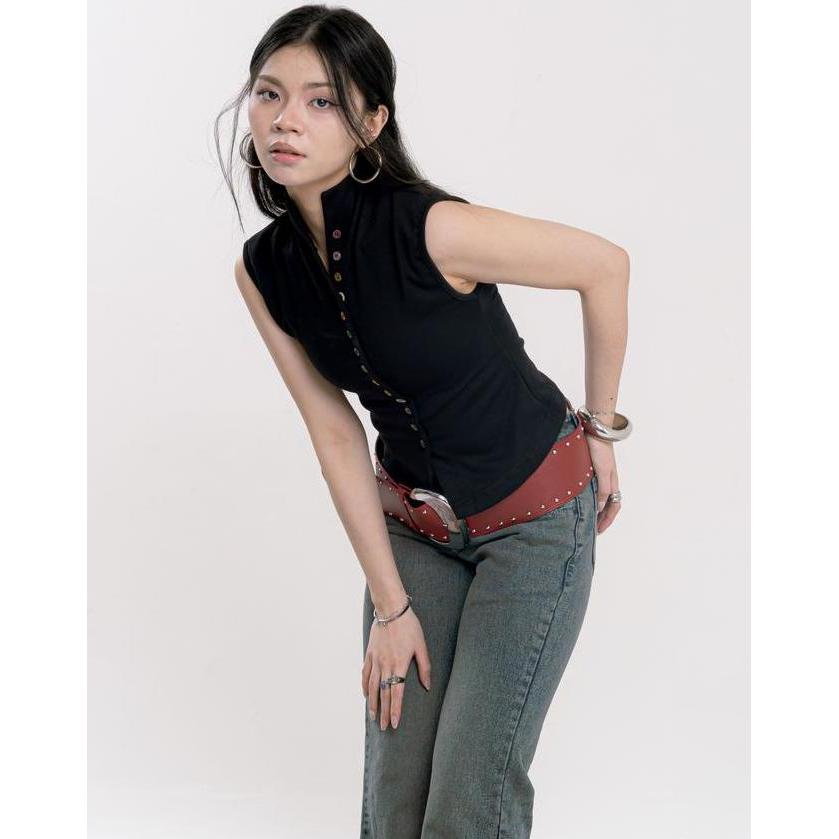 Wear Sarey - Wear Sarey Emma Top Buttons Multicolor Button Atasan