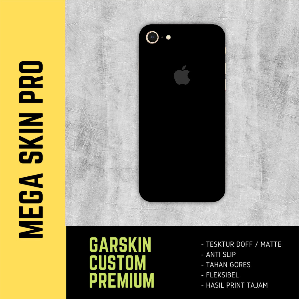 Promo 2Pcs Skin Iphone 7 Full Body - Isi 2 Buah Black Matte Garskin Case Stiker Protector Free Custo