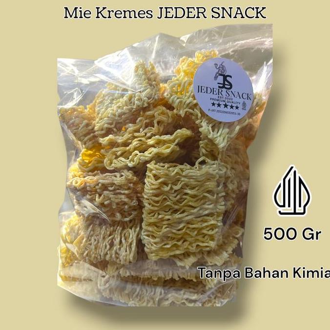 MAKANAN RINGAN TERLARIS MIE KREMES 1KG KILOAN KRIUK ASIN GURIH PEDAS KERING FOOD JEDER SNACK MAKANAN