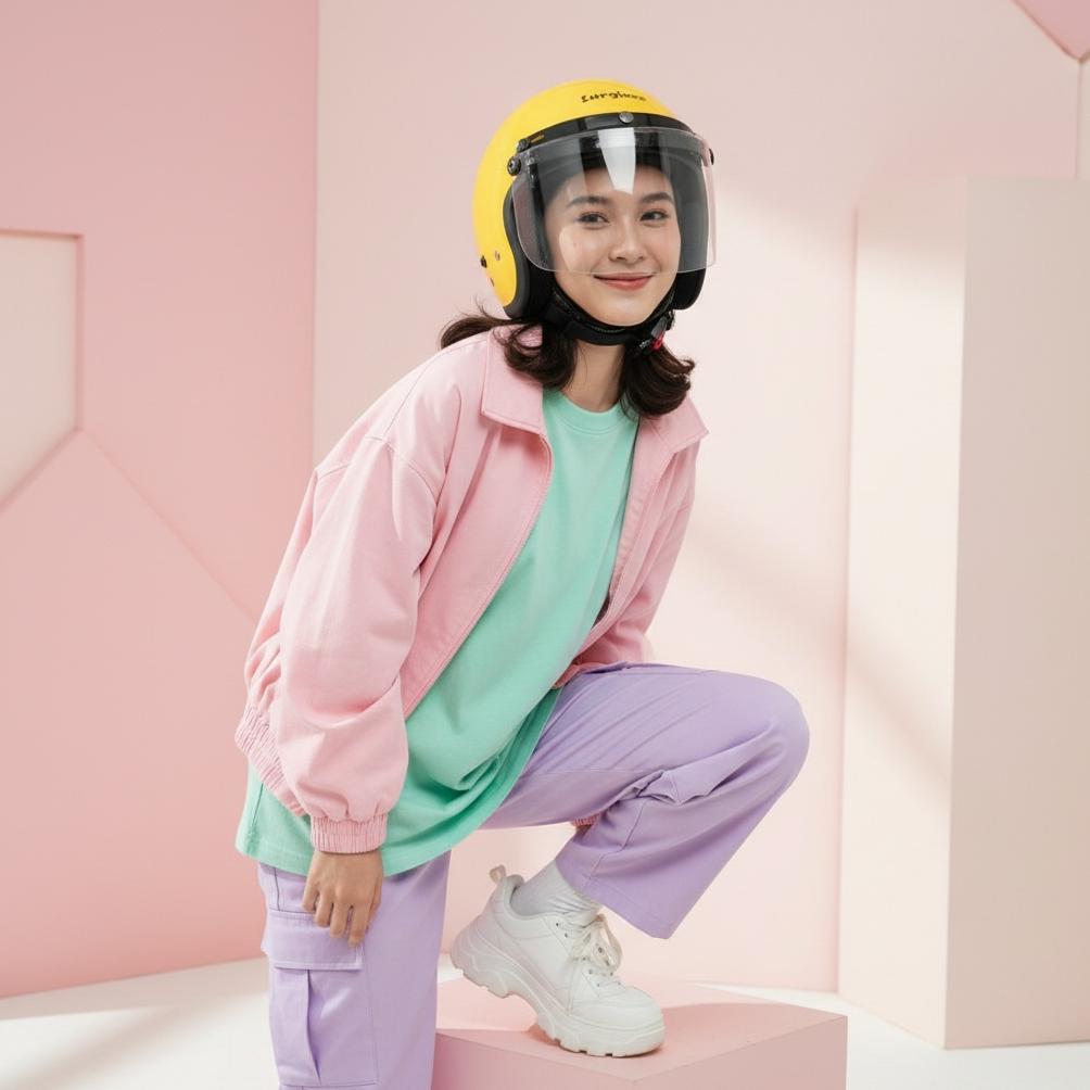 BEST SALE HELM CARGLOSS PREMIUM SNI + KACA DATAR INJAK ORI