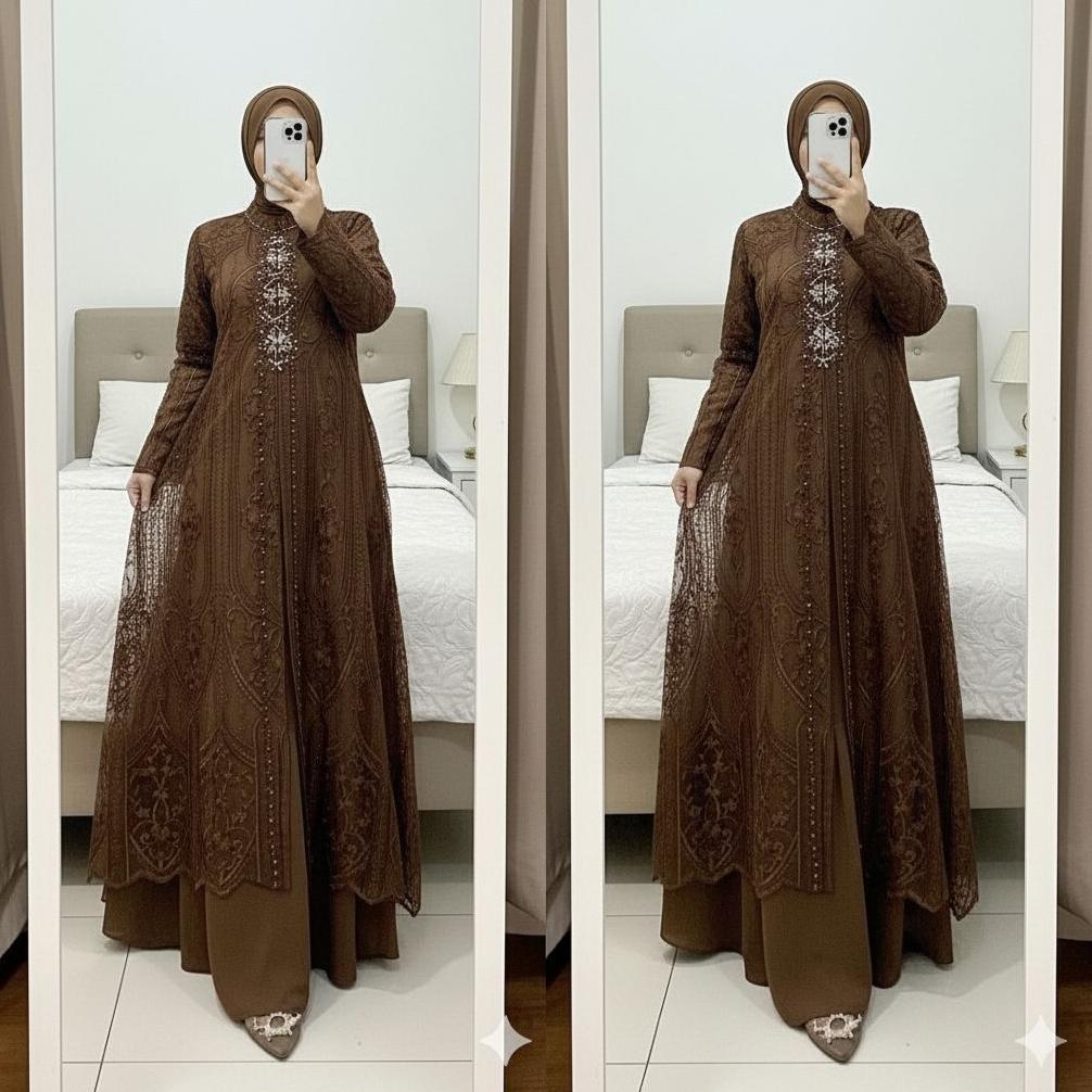 Laksmi Dres Produk Terbaru Baju Pesta Mewah Elegan Terbaru 2025 Premium Pakaian Muslim Wanita Simpel