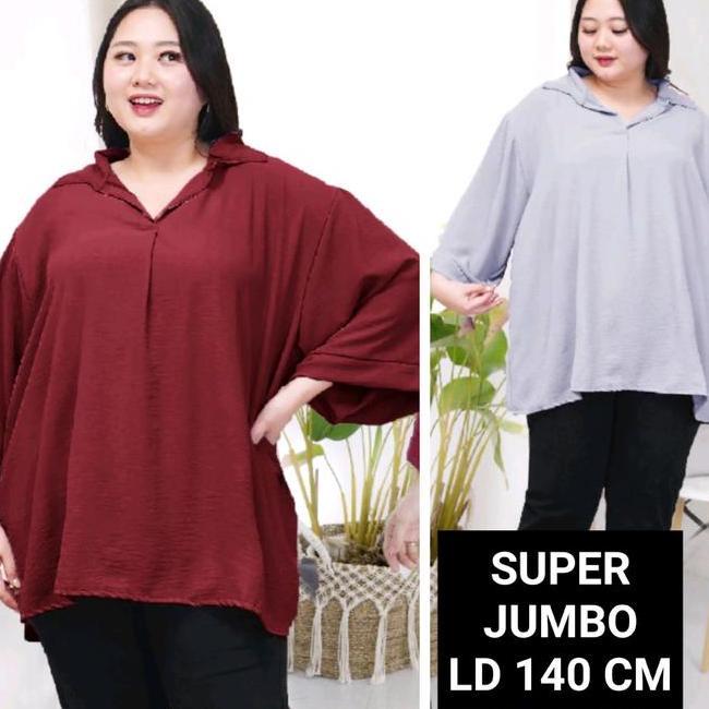 Ld Cm Super Jumbo Oversize 140 Cm Jumbo- Oversize- Kemeja- Blouse- 140 Cm