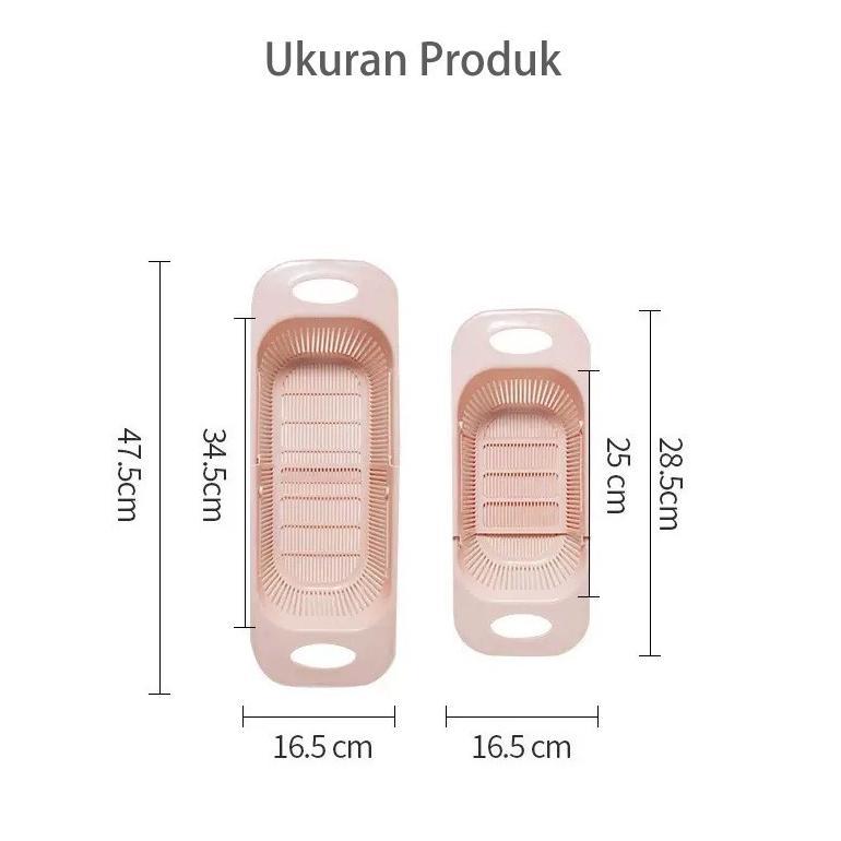 Yopia - Zen - Wadah Saringan Besar Adjustable Buah Sayur Piring Mangkok