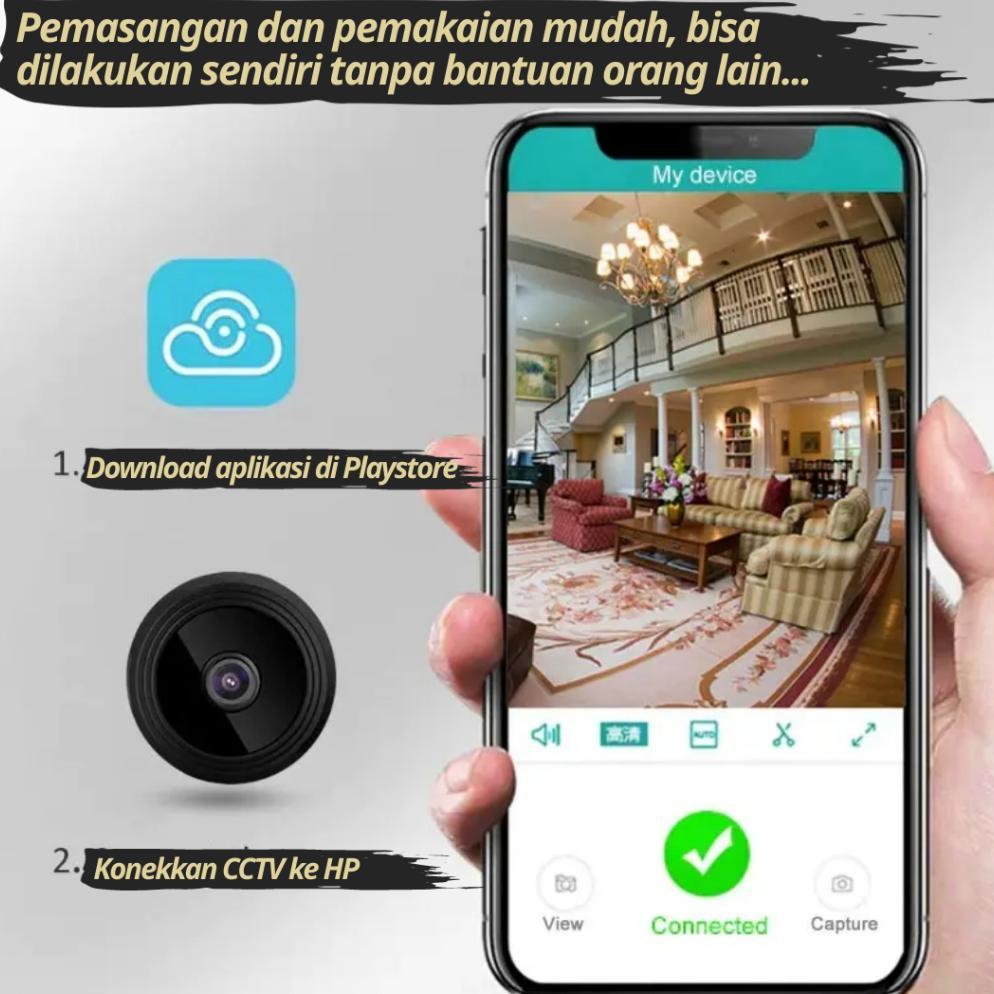 Kamera Cctv Keamanan Rumah Tanpa Kabel Indoor Mini Tersembunyi Kecil Konek Ke Hp Handphone Murah