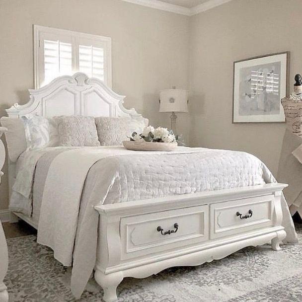 Terlaris Tempat Tidur Ukuran 180X200 Clasik Modern/Dipan Kayu Laci Finishing Duco Putih